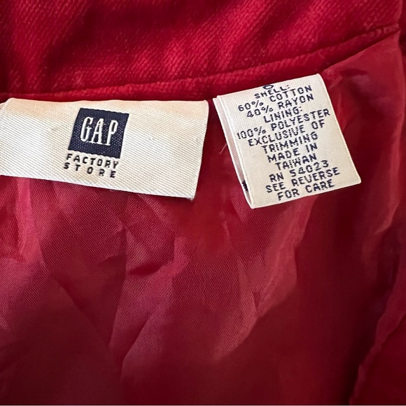 Gap Factory Store Fitted Red Velvet Dress Size 6 - Picture 4 of 5